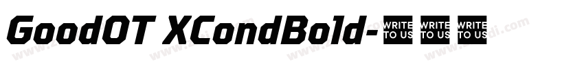 GoodOT XCondBold字体转换